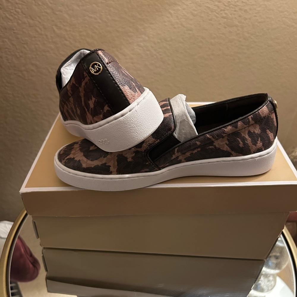 Michael Kors Animal Print Slip-On Shoes - Picture 2 of 4
